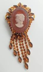 Topaz Navettes Frosted Brooch