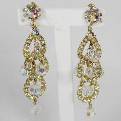 Clear Chatons Only Earrings Clip