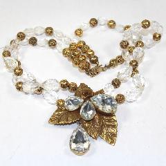 Clear Pear Plastic Necklace