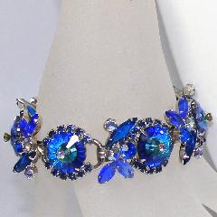 Blue Navettes Rivoli/Margarita Bracelet 5 Link