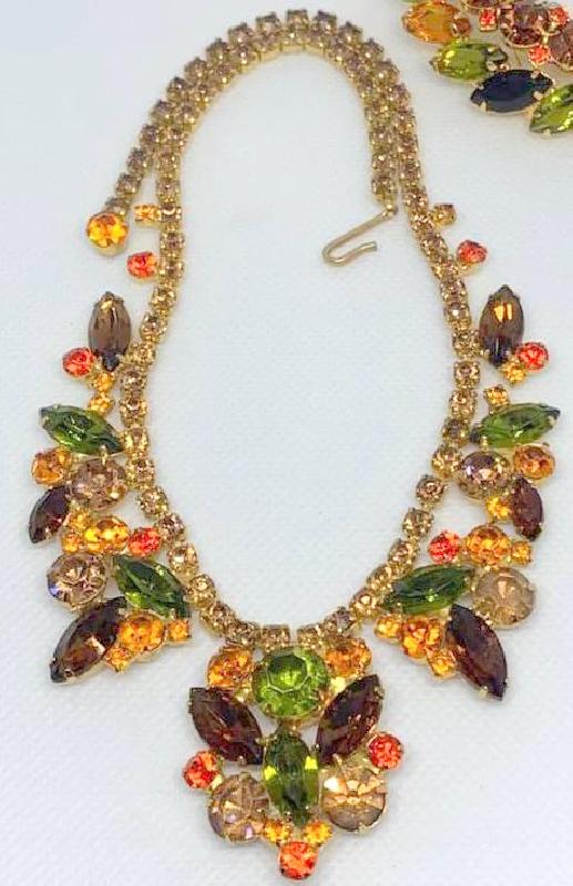 Front view of Fall Navettes Necklace