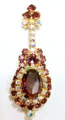 Purple (cardinal) Oval Brooch