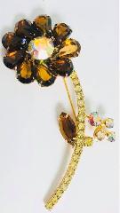 Topaz Pear Brooch