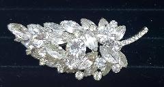 Clear Navettes Brooch
