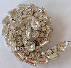 Clear Baguettes Brooch