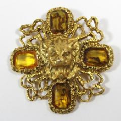 Topaz Emerald Cut Brooch