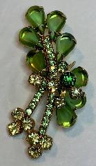Green Pear Frosted Brooch