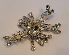 Clear Oval Brooch