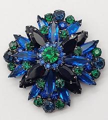 Blue Navettes Pin Pendant