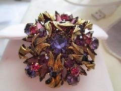 Purple (cardinal) Navettes Pin Pendant