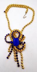 Blue Emerald Cut Necklace