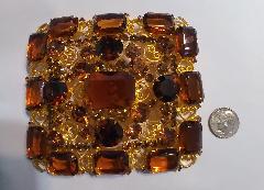 Topaz Emerald Cut Pin Pendant