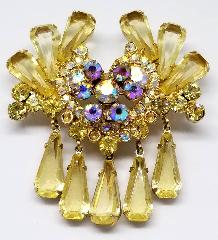 Yellow Pentagon Brooch