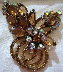 Topaz Navettes Brooch