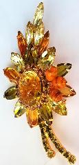 Topaz Navettes Molded/Cut Brooch