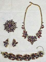 Purple (cardinal) Navettes Necklace