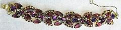 Purple (cardinal) Navettes Bracelet 5 Link