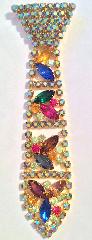 Multiple Colors Navettes Brooch