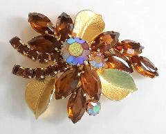 Topaz Navettes Brooch