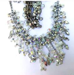 Clear Pear Pearl Necklace