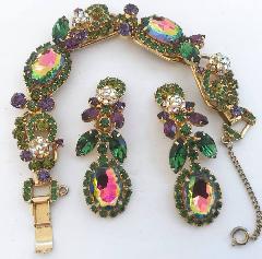 Multiple Colors Oval Multi-Color/Shaded Earrings Clip