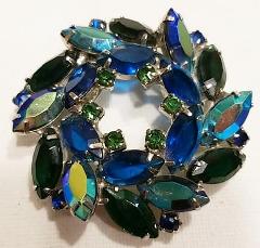 Multiple Colors Navettes Brooch