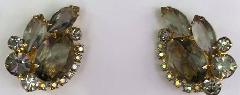 Gray (black Diamond) Oval Earrings Clip
