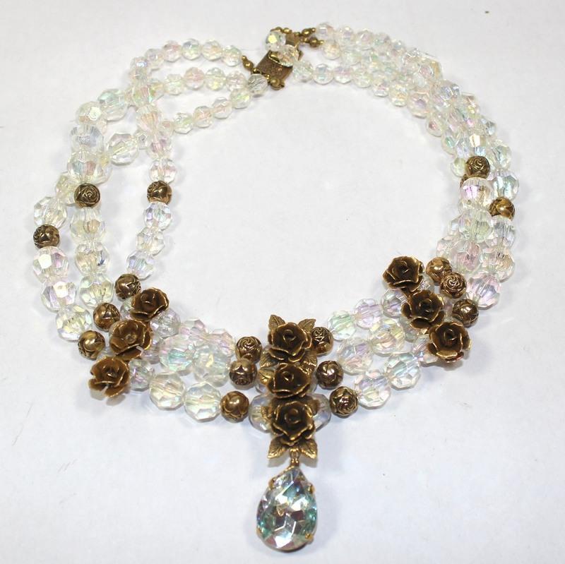 Front view of AB Pear Necklace