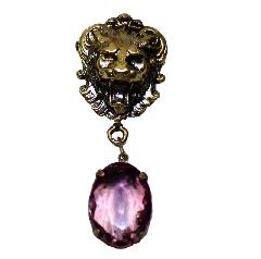 Purple (cardinal) Oval Brooch