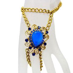 Blue Cabochons Plastic Bracelet Slave