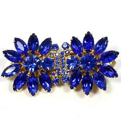 Blue Navettes Dress Clip