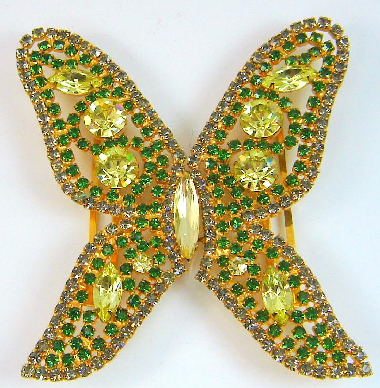 Front view of Green Navettes Belt Buckle