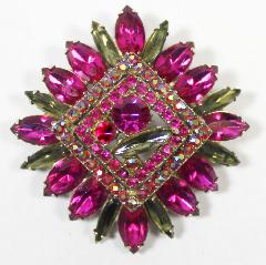 Pink Navettes Brooch