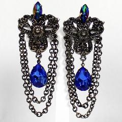 Blue Pear Multi-Color/Shaded Earrings Clip