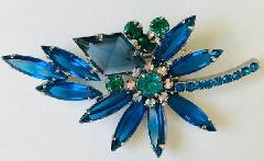 Blue Diamond Brooch