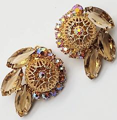 Topaz Navettes Earrings Clip