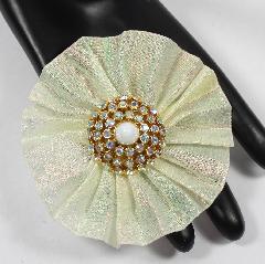 White (chalk Or Milk) Cabochons Plastic Brooch
