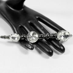Clear Pear Brooch