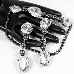 Clear Pear Brooch