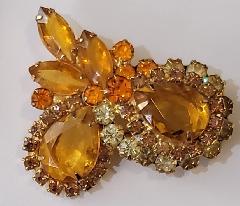 Topaz Pear Brooch