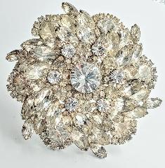 Clear Navettes Brooch