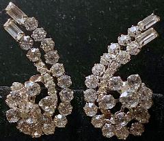 Clear Baguettes Earrings Clip