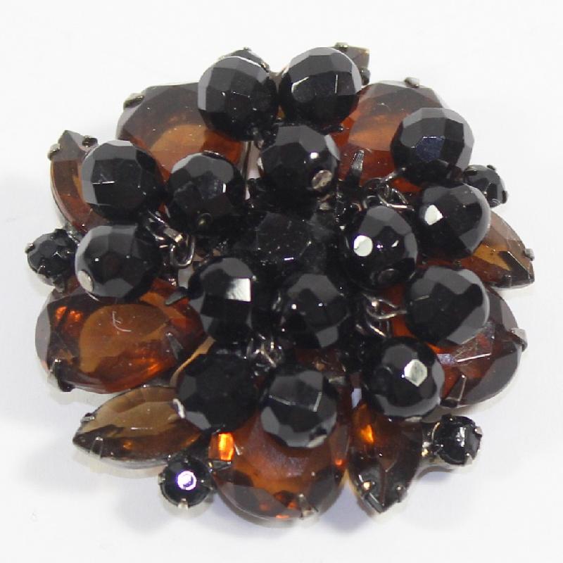Front view of Topaz Pear Brooch