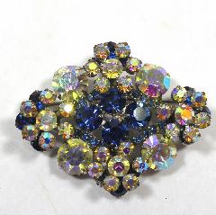 Blue Chatons Only Brooch