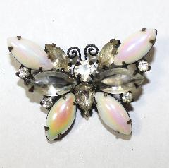 White (chalk Or Milk) Pear Multi-Color/Shaded Brooch