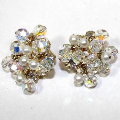 Clear Chatons Only Earrings Clip