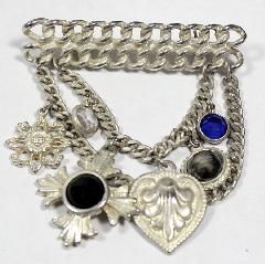 Multiple Colors Cabochons Brooch