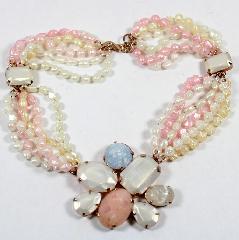 Pink Pear Multi-Color/Shaded Necklace