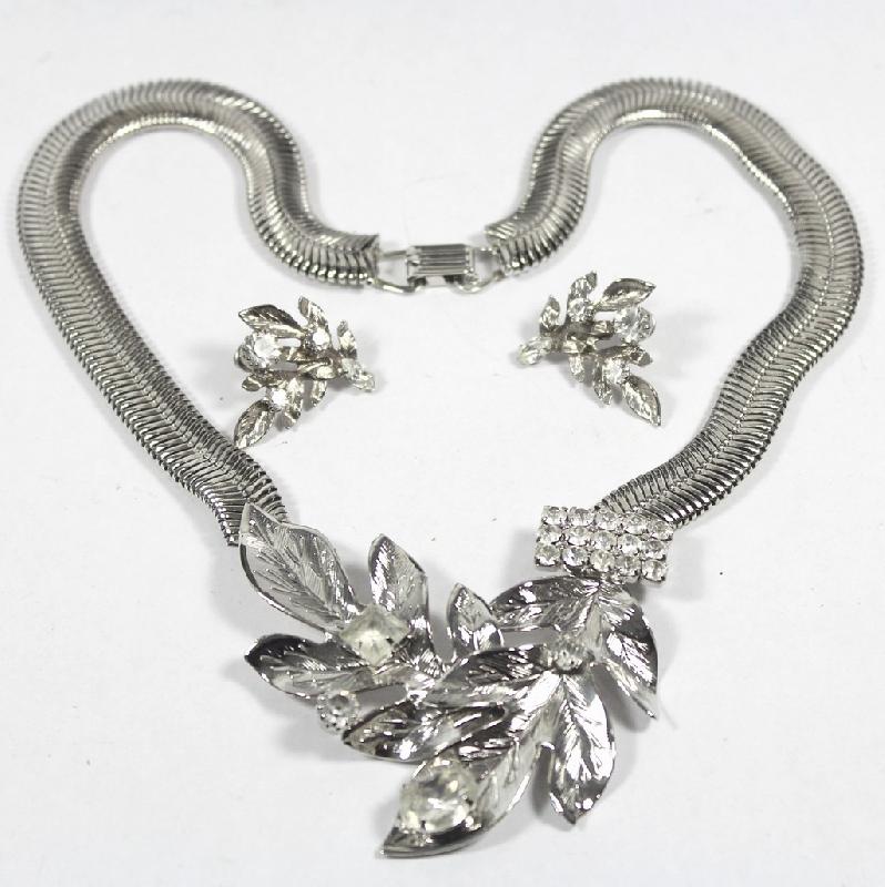 Front view of Clear Chatons Only Earrings Pierced