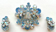 Blue Chatons Only Brooch